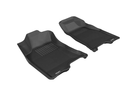 3D MAXpider 2004-2012 Chevrolet/GMC Colorado/Canyon Crew Cab Kagu 1st Row Floormat - Black - L1CH02711509