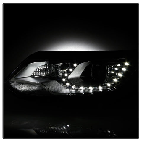 Spyder VW Tiguan 12-17 LED/DRL Projector Headlights Chrome PRO-JH-VWT12-LED-C - 9948527