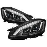 Spyder Mercedes W221 S Class 07-09 Headlights - HID Model Only - Black PRO-YD-MBW22107-HID-DRL-BK - 5083890