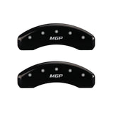 MGP 4 Caliper Covers Engraved Front & Rear MGP Black finish silver ch - 10008SMGPBK