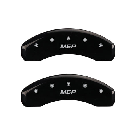 MGP 4 Caliper Covers Engraved Front & Rear MGP Black finish silver ch - 38023SMGPBK