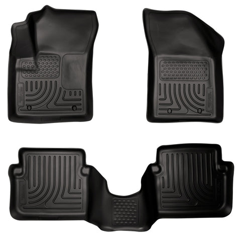 Husky Liners 11-12 Dodge Avenger/Chrysler 200 WeatherBeater Combo Black Floor Liners - 98091