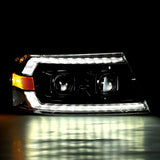 AlphaRex 04-08 Ford F150 PRO-Series Projector Headlights Chrome w/ Sequential Signal and DRL - 880136