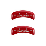 MGP 4 Caliper Covers Engraved Front & Rear Acura Red finish silver ch - 39002SACURD