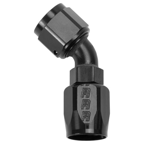 Russell Performance -4 AN Black 45 Degree Full Flow Hose End - 610085