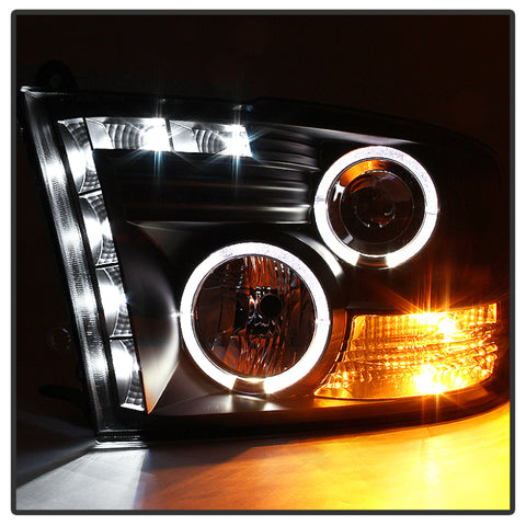 Spyder Dodge Ram 1500 09-14 10-14 Projector Headlights Halogen- LED Halo LED - Blk PRO-YD-DR09-HL-BK - 5010032