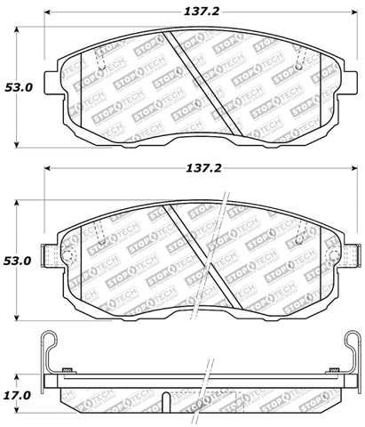 StopTech Performance 02-05 350z / 03-04 G35 / 03-05 G35X Front Brake Pads - 309.06530