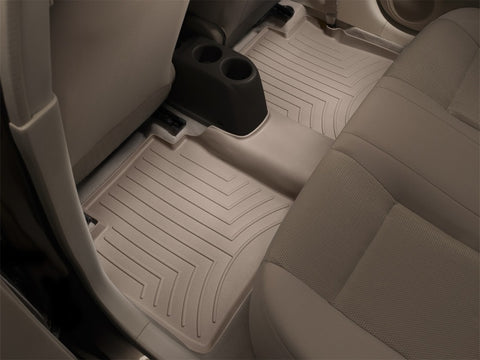 WeatherTech 2015+ Ford F-150 SuperCrew Cab Rear FloorLiner - Tan (w/ 1st Row Bench Seats) - 456974