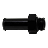 DeatschWerks 6AN ORB Male to 1/2in Male Barb Fitting (Incl O-Ring) - Anodized Matte Black - 6-02-0503-B