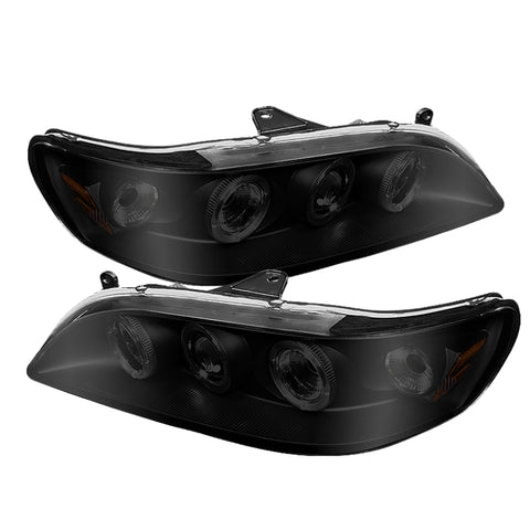 Spyder Honda Accord 98-02 1PC Projector Headlights LED Halo Amber Reflctr Blk PRO-YD-HA98-AM-BK - 5010728