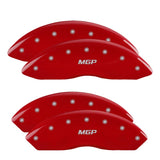 MGP 4 Caliper Covers Engraved Front & Rear MGP Red Finish Silver Char 2010 GMC Savana 3500 - 34211SMGPRD