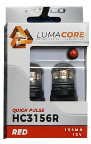 Putco LumaCore 3156 Red - Pair (x3 Strobe w/ Bright Stop) - HC3156R