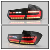 Spyder BMW 3 Series F30 2012-2018 Full LED Tail Lights (ALT-YD-BMWF3012-SEQ-BSM) - Black Smoke - 5088314