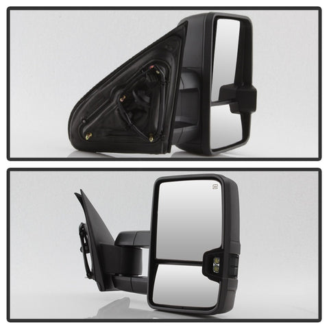 xTune Chevy Silverado 14-16 Heated Smoke LED Signal Telescoping Mirrors MIR-CSIL14S-G2-PWH-SM-SET - 9936739