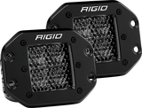 Rigid Industries D Series PRO Midnight Edition - Spot - Diffused - Pair - 212513BLK