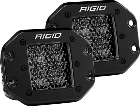 Rigid Industries D Series PRO Midnight Edition - Spot - Diffused - Pair - 212513BLK