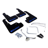 Rally Armor 15-21 Subaru WRX &amp; STI Black Mud Flap Blue Altered Font Logo - MF32-UR-BLK/BL-X