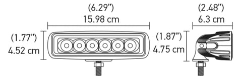 Hella Value Fit Mini Flush Mount 7.7in - 18W White Housing Flood Beam LED Light Bar - 357203051