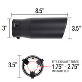 Spectre Exhaust Tip 3-1/2in. OD / Slant - Black - 22360