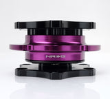 NRG Quick Release SFI SPEC 42.1 - Shiny Black Body / Shiny Purple Ring - SRK-R200BK-PP