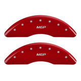 MGP 17-18 Jaguar F-Pace 4 Caliper Covers Engraved Front & Rear MGP Red Finish/Silver Characters - 41110SMGPRD