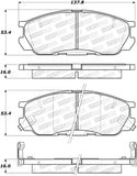 StopTech Street Brake Pads - Rear - 308.05520