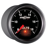 Autometer Sport-Comp II 2-1/16in Digital Voltometer Gauge - 18V - 3683