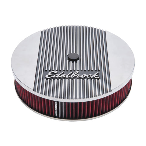 Edelbrock Air Cleaner Elite II 14In Diameter w/ 3In Element Standard Height Polished - 4268