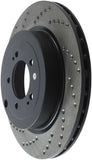 StopTech 08 Mitsubishi Evo AWD Drilled Right Rear Rotor - 128.46075R