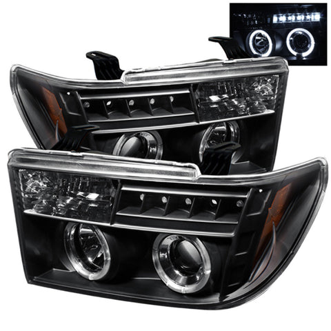 Spyder Toyota Tundra 07-133 Projector Headlights LED Halo LED Blk PRO-YD-TTU07-HL-BK - 5012029