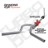 Diamond Eye KIT 4in TB MFLR RPLCMENT PIPEDUALALUM94-97 5 7 3L F250/F350 PWRSTROKE NFS - K4308A-RP