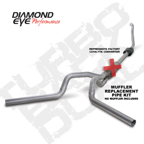 Diamond Eye KIT 4in TB MFLR RPLCMENT PIPEDUALALUM94-97 5 7 3L F250/F350 PWRSTROKE NFS - K4308A-RP