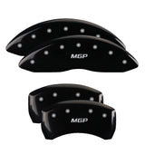 MGP 4 Caliper Covers Engraved Front & Rear Circle K/Kia Black Finish Silver Char 2019 Kia Optima - 21192SCRKBK