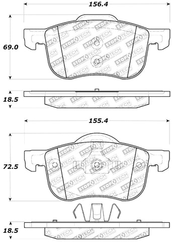 StopTech Performance 01-09 Volvo S60 / 99-06 S80 / 01-07 V70/V70R Front Brake Pads - 309.07940