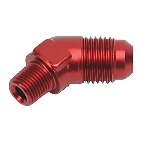 Russell Performance -6 AN MALE X 1/8in NPT MALE 45 DEG (Red) - 660104