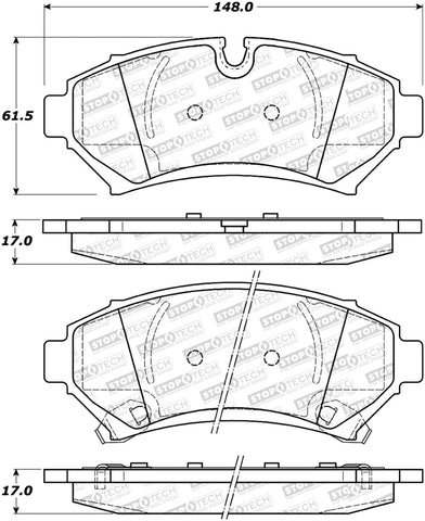 StopTech Street Select Brake Pads - Front - 305.07530