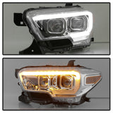 xTune 16-18 Toyota Tacoma SR/SR5 DRL Proj Headlights w/Turn Signal - Chrm (PRO-JH-TTA16-SR-C) - 9043017