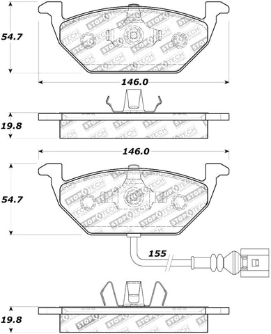 StopTech Street Touring Brake Pads - 308.07681