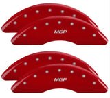 MGP 4 Caliper Covers Front & Rear 2019+ Ram 2500/3500 Red Finish w/ MGP Logo - 55007SMGPRD