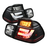 Spyder BMW E46 3-Series 99-01 4Dr Light Bar Style LED Tail Lights Black ALT-YD-BE4699-4D-LBLED-BK - 5037695