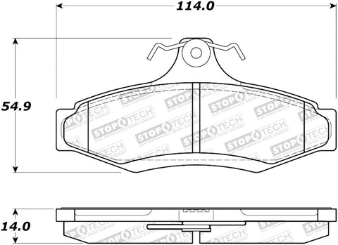 StopTech Street Brake Pads - 308.07240