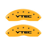 MGP 4 Caliper Covers Engraved Front & Rear Vtech Yellow Finish Black Char 1999 Acura RL - 39015SVTCYL