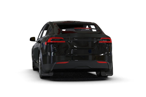 Rally Armor 2022 Tesla Model X/X Plaid Black UR Mud Flap - Metallic Black Logo - MF102-UR-BLK/MBK