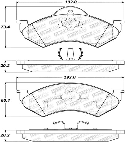 StopTech Street Brake Pads - 308.08200