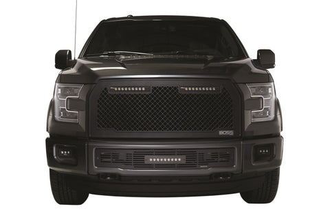 Putco 15-17 Ford F-150 - Lighted w/ two 10in Luminix Light Bars Lighted Boss Grille - 270545BL