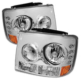 Spyder Chevy Silverado 1500 99-02 ( Not Fit HD Model)LED Crystal Headlights Chr HD-YD-CS99-1PC-AM-C - 5012456