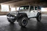 DV8 Offroad 07-18 Jeep Wrangler JK/JL FS-10 Full Length Steel Front Bumper w/ Skid Plate - FBSHTB-10