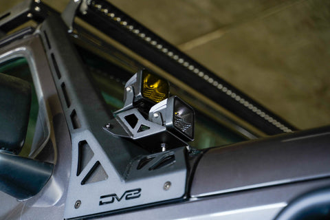 DV8 Offroad 2018+ Jeep Wrangler JLO A Pillar Dual Light Pod Mounts - LBJL-11