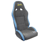 NRG Defender Seat/ Water Resistant Steel Frame Suspension - Gray w/ Blue Trim w/ Defender Logo - DF-100GY