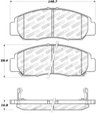 StopTech Street Touring 03-07 Honda Accord V6 A/T Front Brake Pads - 308.09590